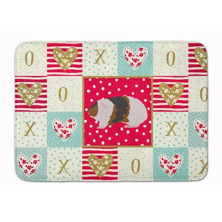 Carolines Treasures 19 x 27 in. Teddy Guinea Pig Love Machine Washable Memory Foam Mat CK5436RUG